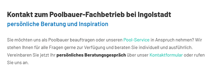 Poolbauer Fachbetrieb in  Rohr (Niederbayern)